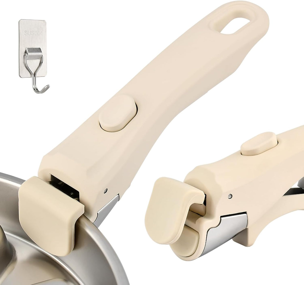 Mango extraíble beige repuesto universal para ollas
