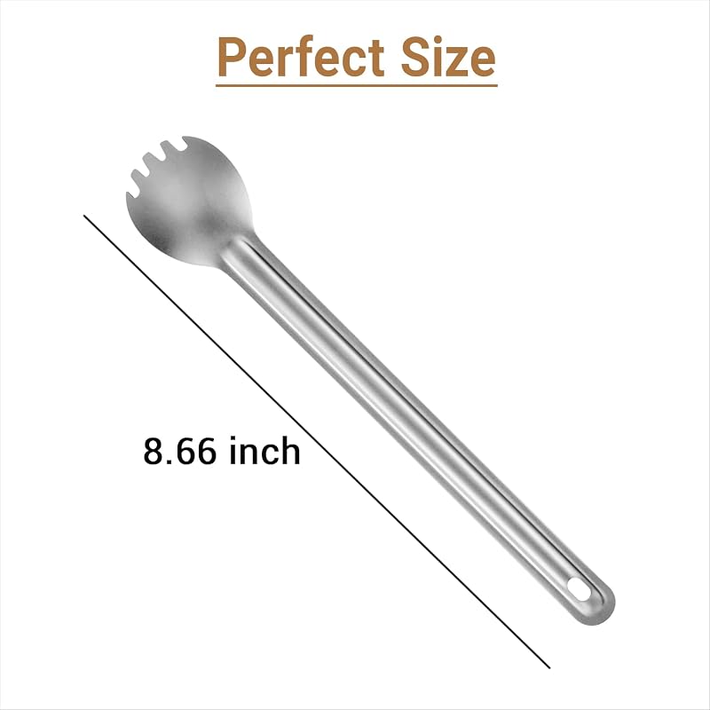 Cubertería ultraligera Spork mango largo para acampar y viajes