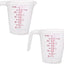 2 Tazas Medidoras Plástico 8.45oz con Asa Escala
