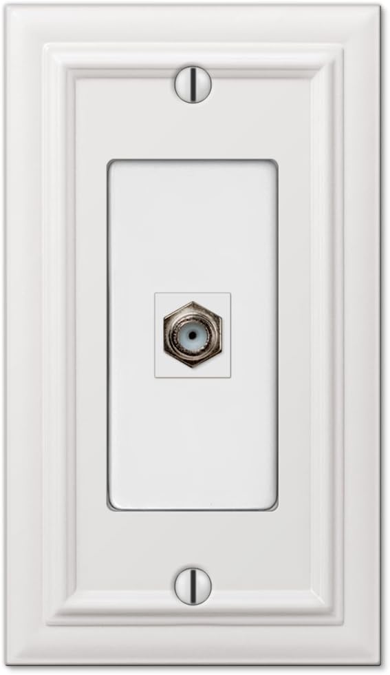 Placa pared coaxial metal fundido blanco
