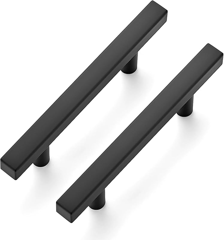 20 Tiradores Acero Inox 5" Negro Mate para Gabinetes