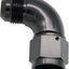 Adaptador codo aluminio negro 90 grados flujo completo