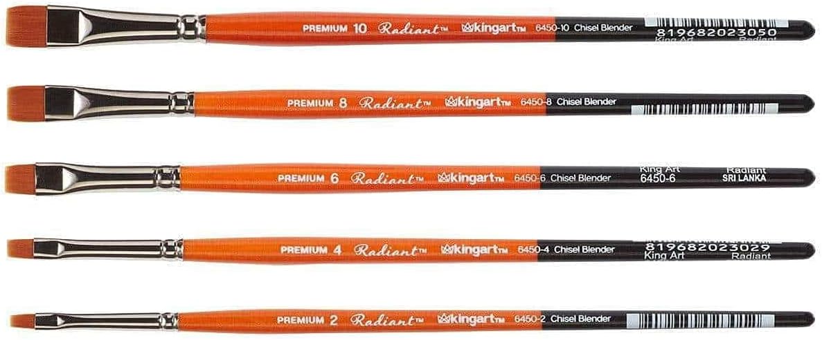 Set 5 cepillos licuadora pelo sintético 2-10