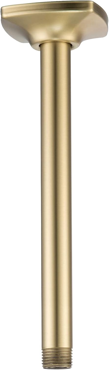 Brazo ducha techo 8pulg cepillado oro alta presión