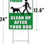 Señal césped sin excremento perro 32x24cm metal UV resistente