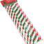 Pajitas papel Navidad ecológicas set 24 pzas 10pulg verde/rojo