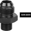 2 Adaptadores Riel Combustible 8an a 6an Aluminio Anodizado Negro