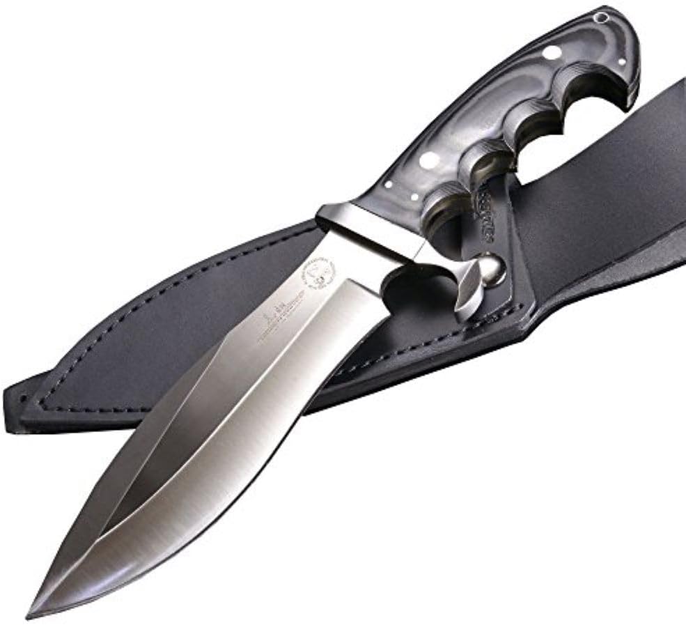 Cuchillo supervivencia Alaska acero inox funda cuero 12pulg