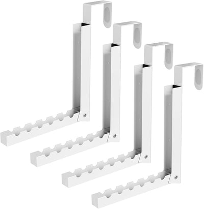 Perchero plegable para puerta interiores 4 pzas blanco