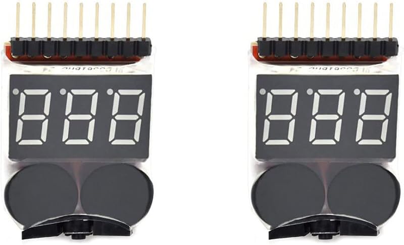 Probador batería voltaje alarma bajo 1-8s