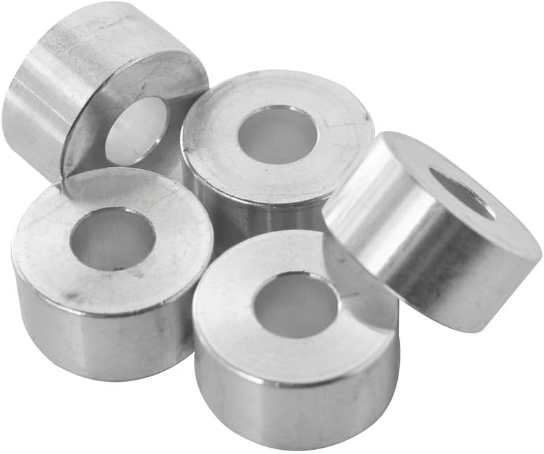 Espaciador aluminio 1x3/8 redondo para pernos 3/8 o M10