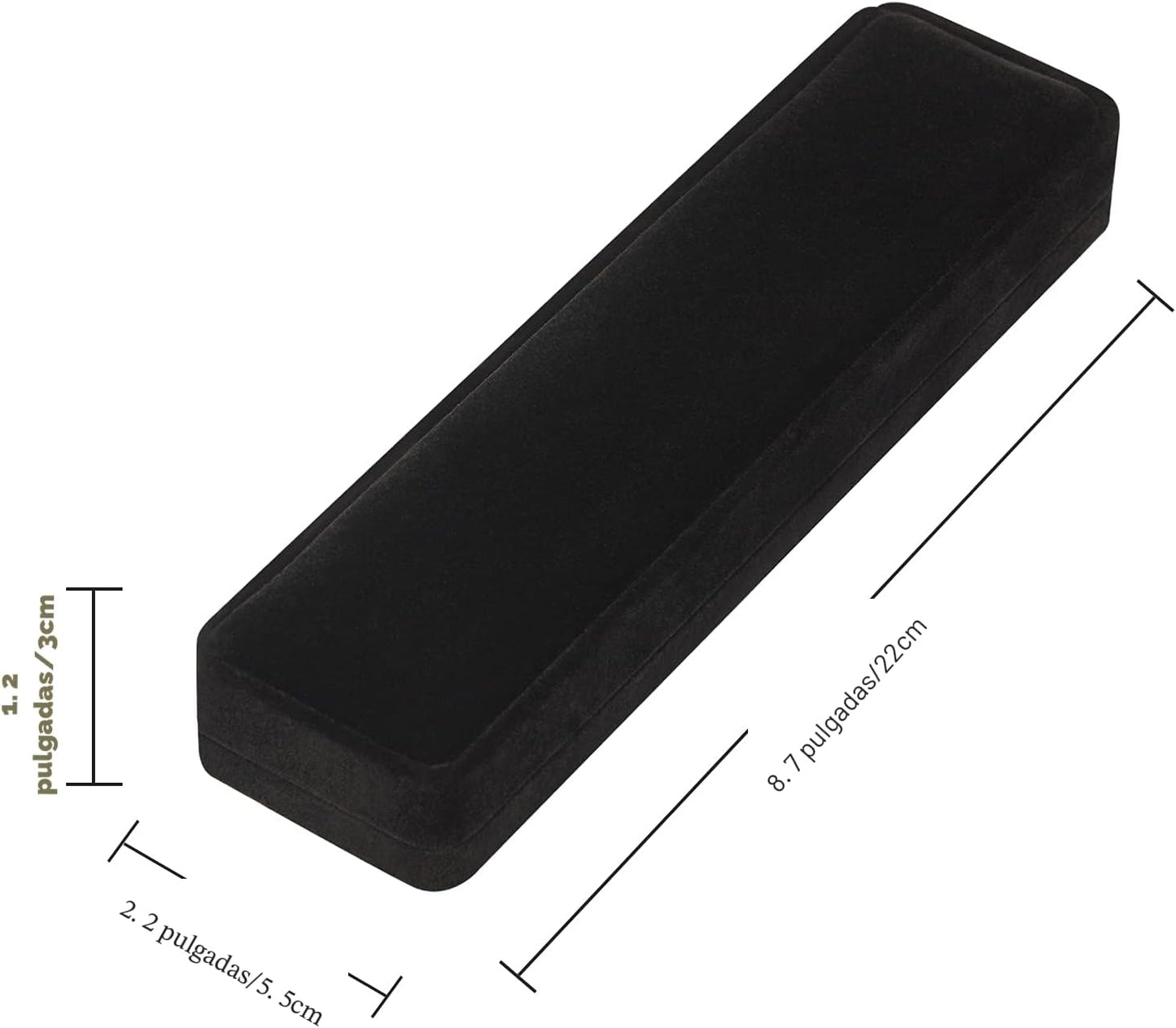 Caja terciopelo collar joyas 2 pzas almacenamiento