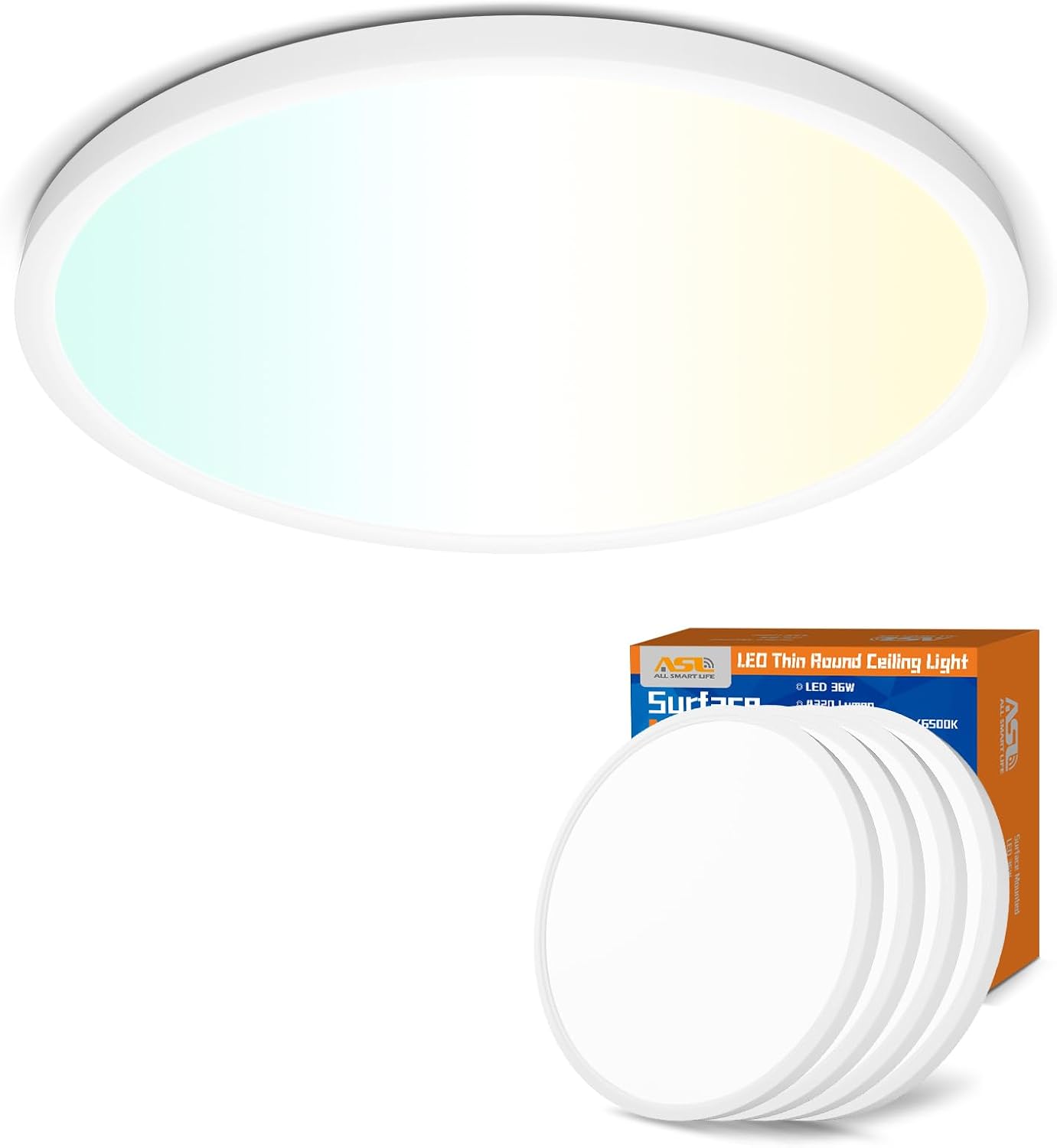 4 Lámparas LED empotradas 18pulg 3000-6500K