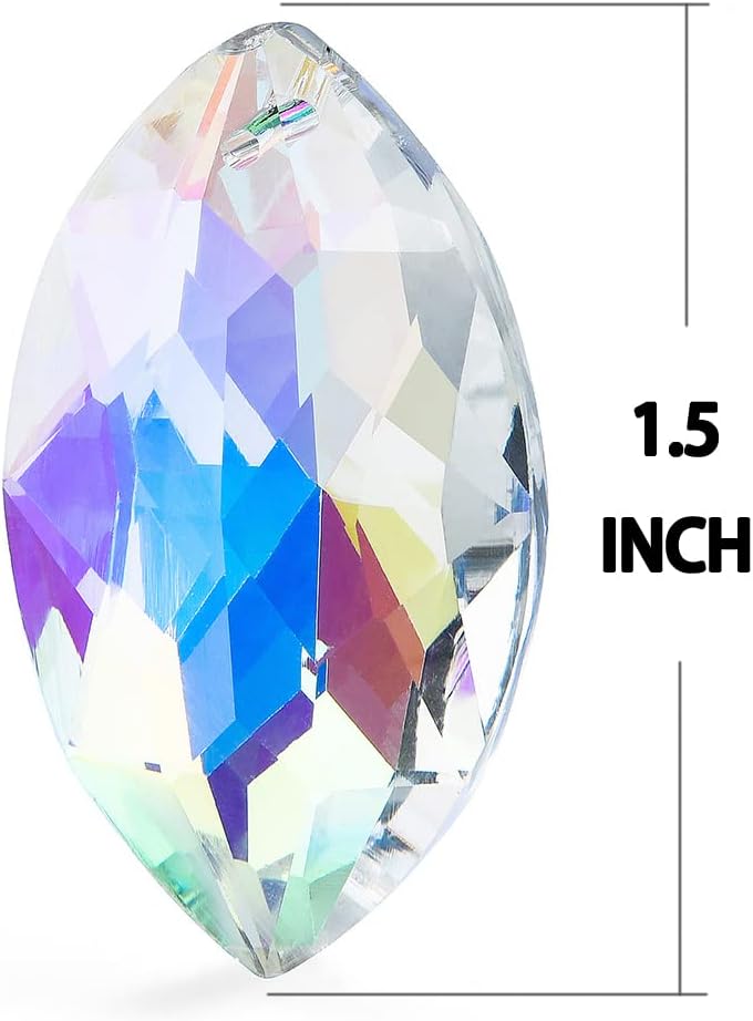 10 Colgantes Cristal 1.5" Prismas FengShui Decoración
