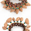 Pulsera campana concha nuez africana estilo tribal