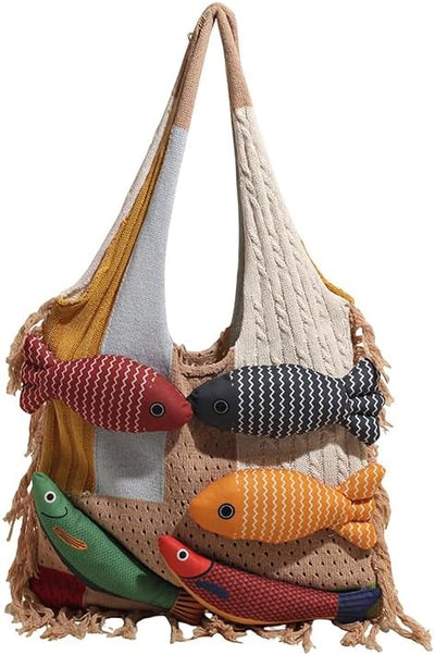 Bolso tejido gran capacidad para mujer moda
