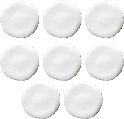 8 Almohadillas Pulido 5pulg Redondas Microfibra Gancho y Bucle