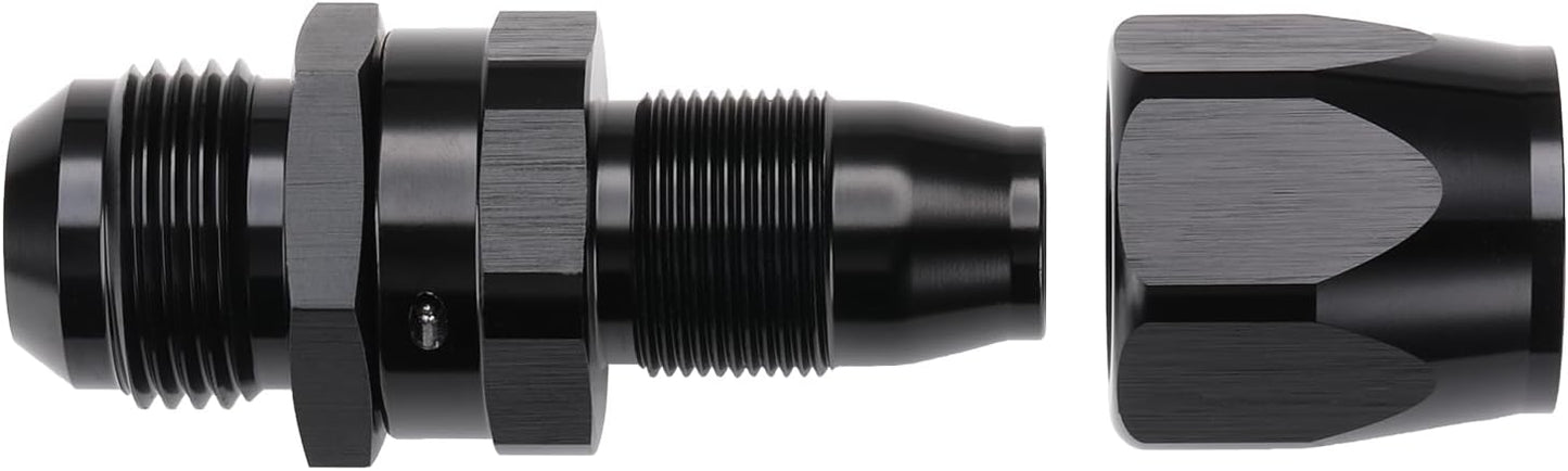 Adaptador 12AN aluminio recto negro