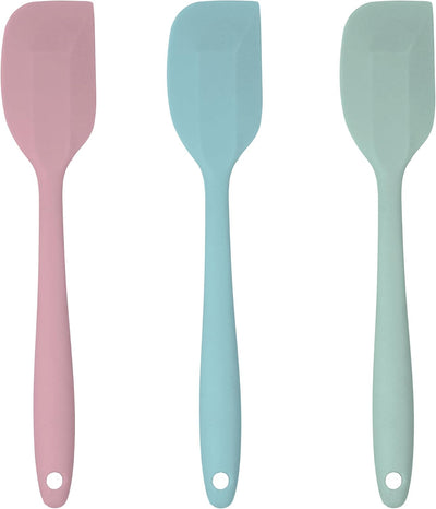 3 Pzas Espátulas Silicona Coloridas para Cocina Antiadherente