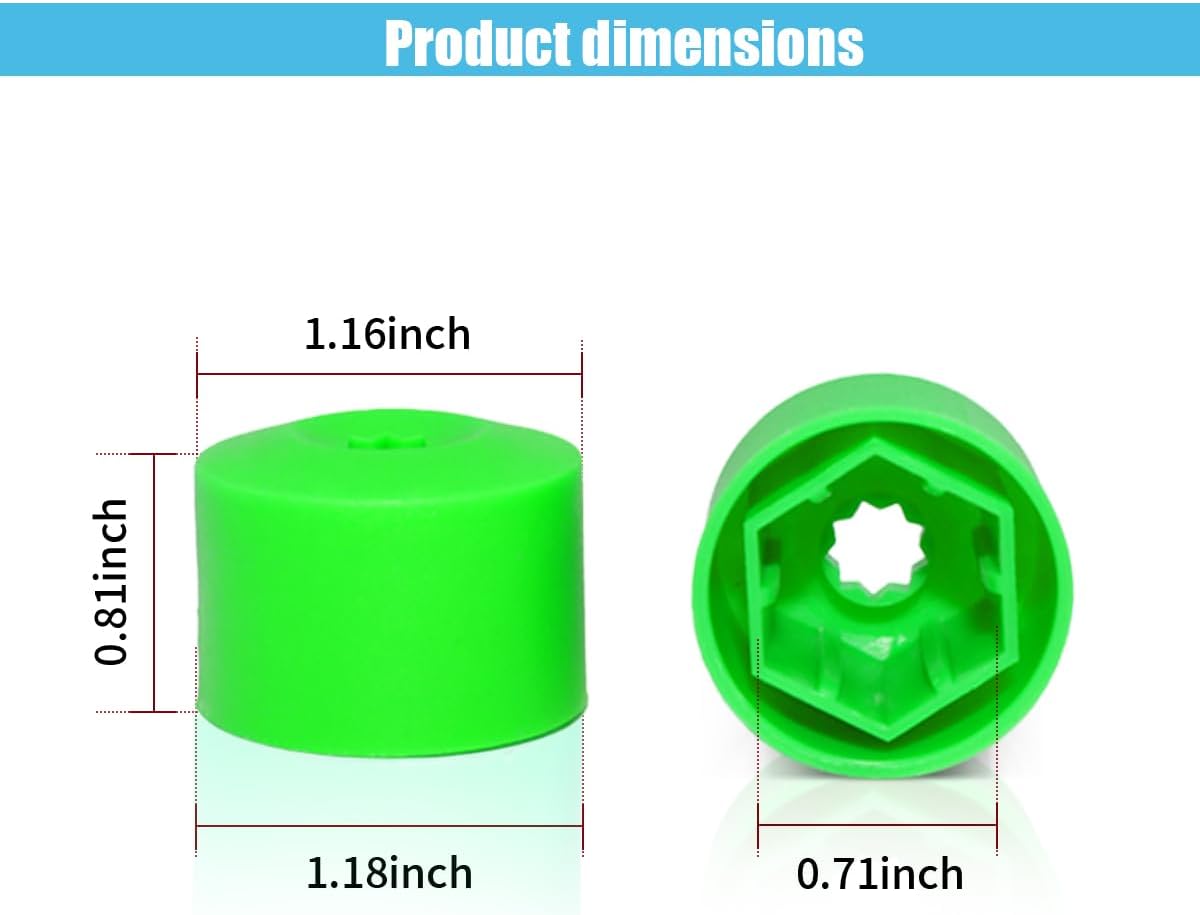 20 Pzas cubiertas pernos rueda 17mm con herramienta