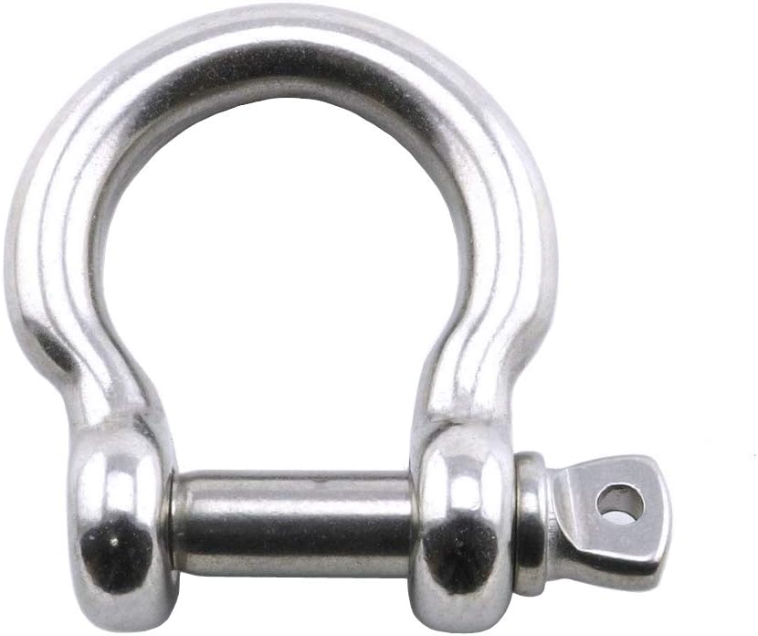 4 Grilletes Anclaje Acero Inox 1/4pulg Cadena Paracaídas