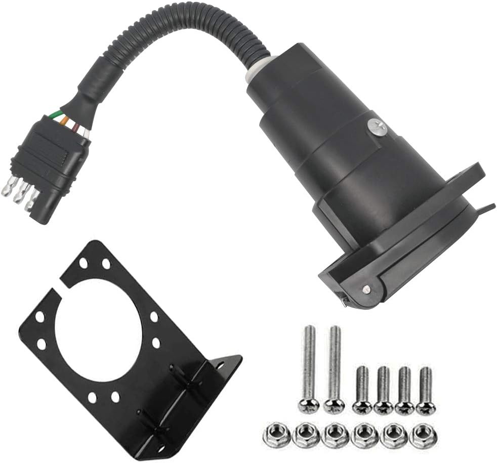 Adaptador cable remolque 4 a 7 vías con soporte