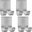 Soporte maquinilla afeitar lujo gancho ducha 4 pzas acero inox