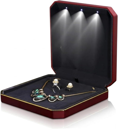Caja collar LED grande organizadora regalo bodas cumpleaños