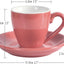 Set 2 Tazas Espresso Porcelana Platillo 80ml Rosa