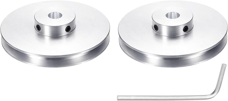 2 Pzas Polea Correa Aluminio 10mm 80mm Hexagonal PU