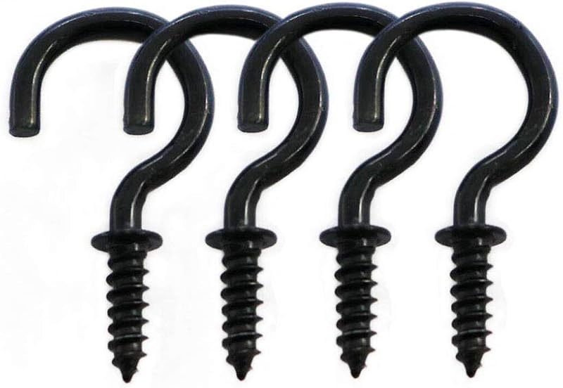 125 Ganchos Techo Rosca Negros 3/4"