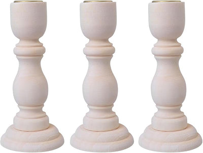 Portavelas madera 3 Pzas candelabros manualidades