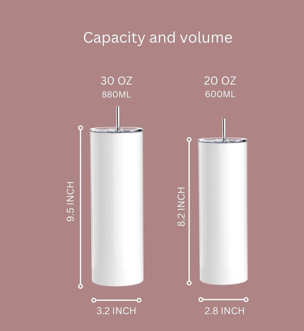 Set 4 Vasos Acero Inox 20oz para Regalo Mujer