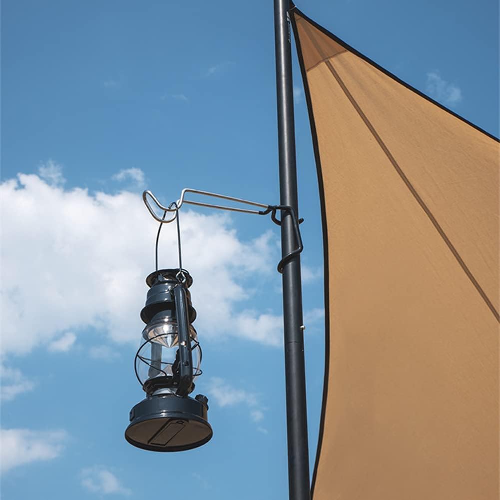 Perchas gancho linterna camping acero inox multifuncional
