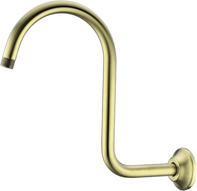 Cabezal ducha forma S 13pulg brazo extensible oro cepillado