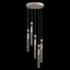 Lámpara colgante racimo 5 luces led isla cocina níquel