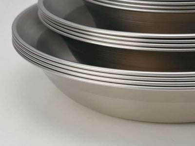 Set 16 Pzas Vajilla Acero Inox Ligero para Campamento