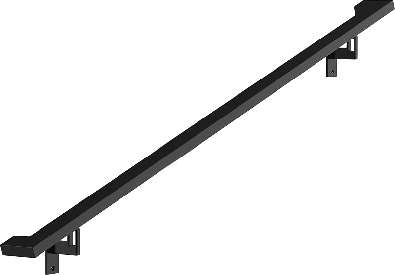 Kit pasamanos aluminio negro mate 6ft con soportes