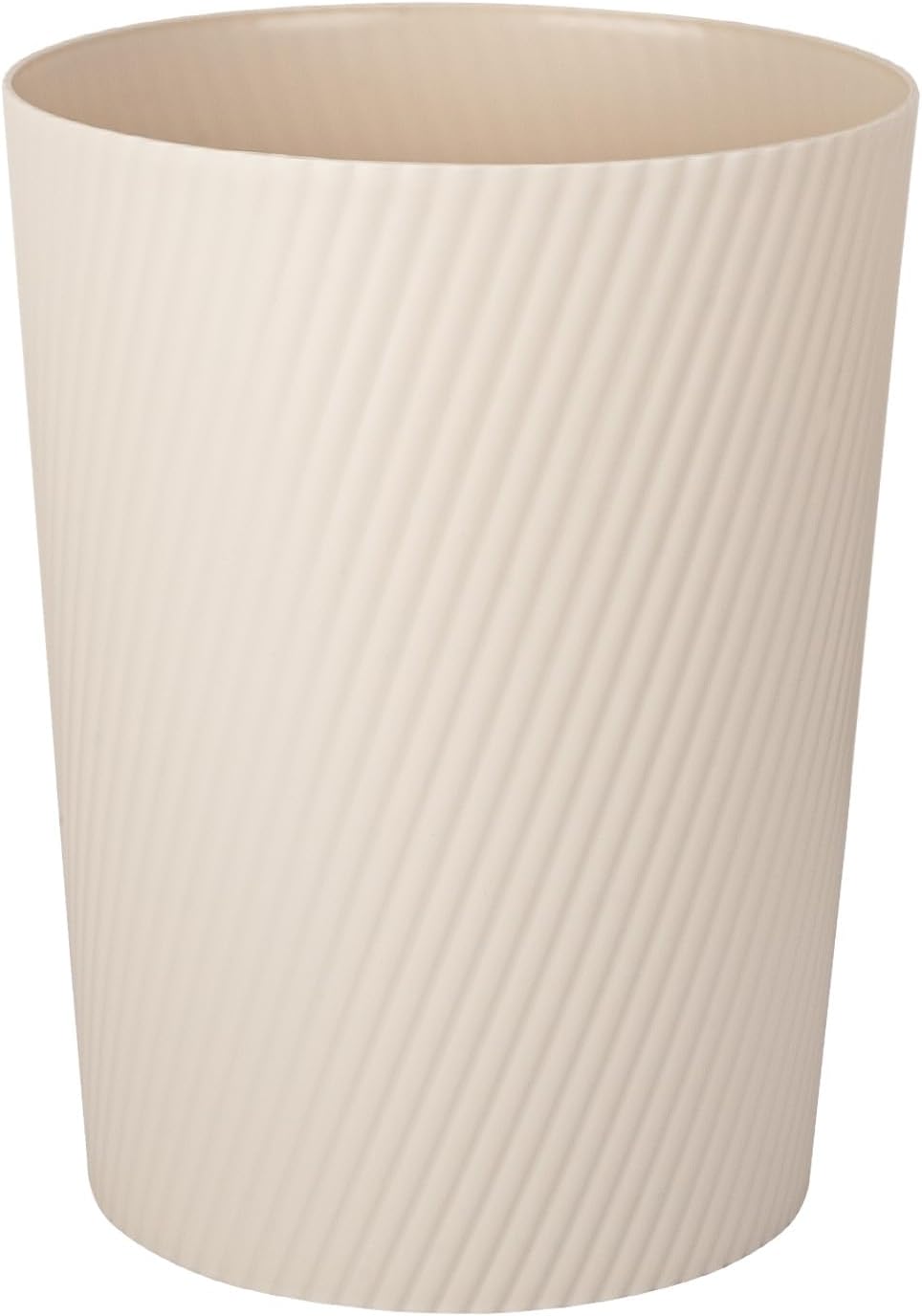 Cubo Basura Plástico Resistente para Baño Cocina Beige