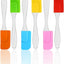 Set 6 espátulas silicona mango goma antiadherente cocina multicolor