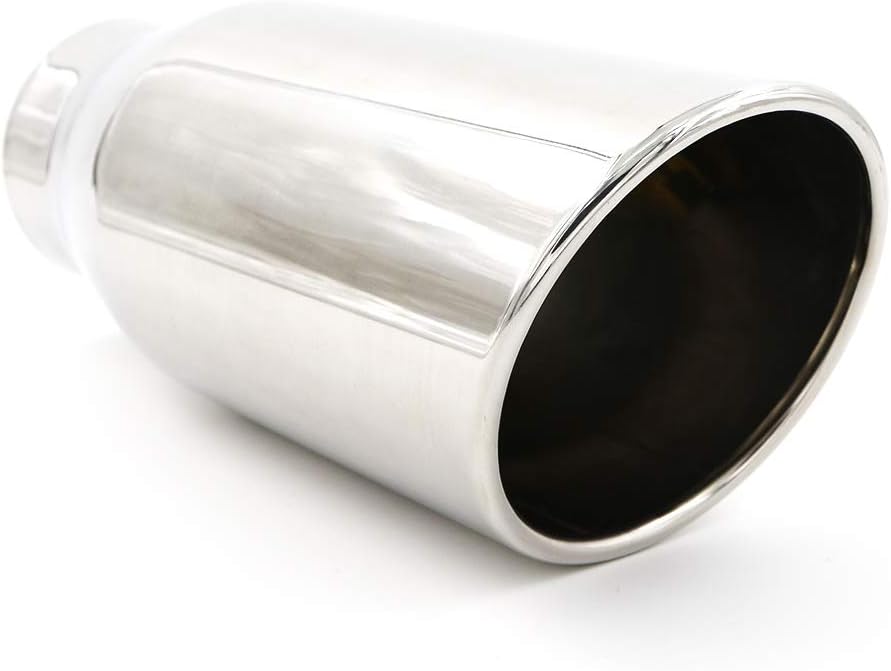Punta escape acero inox 3.5x5pulg con borde laminado