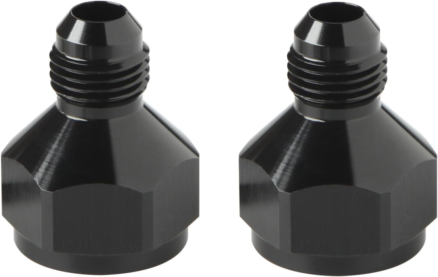 Adaptador 10AN a 6AN aluminio negro pack 2