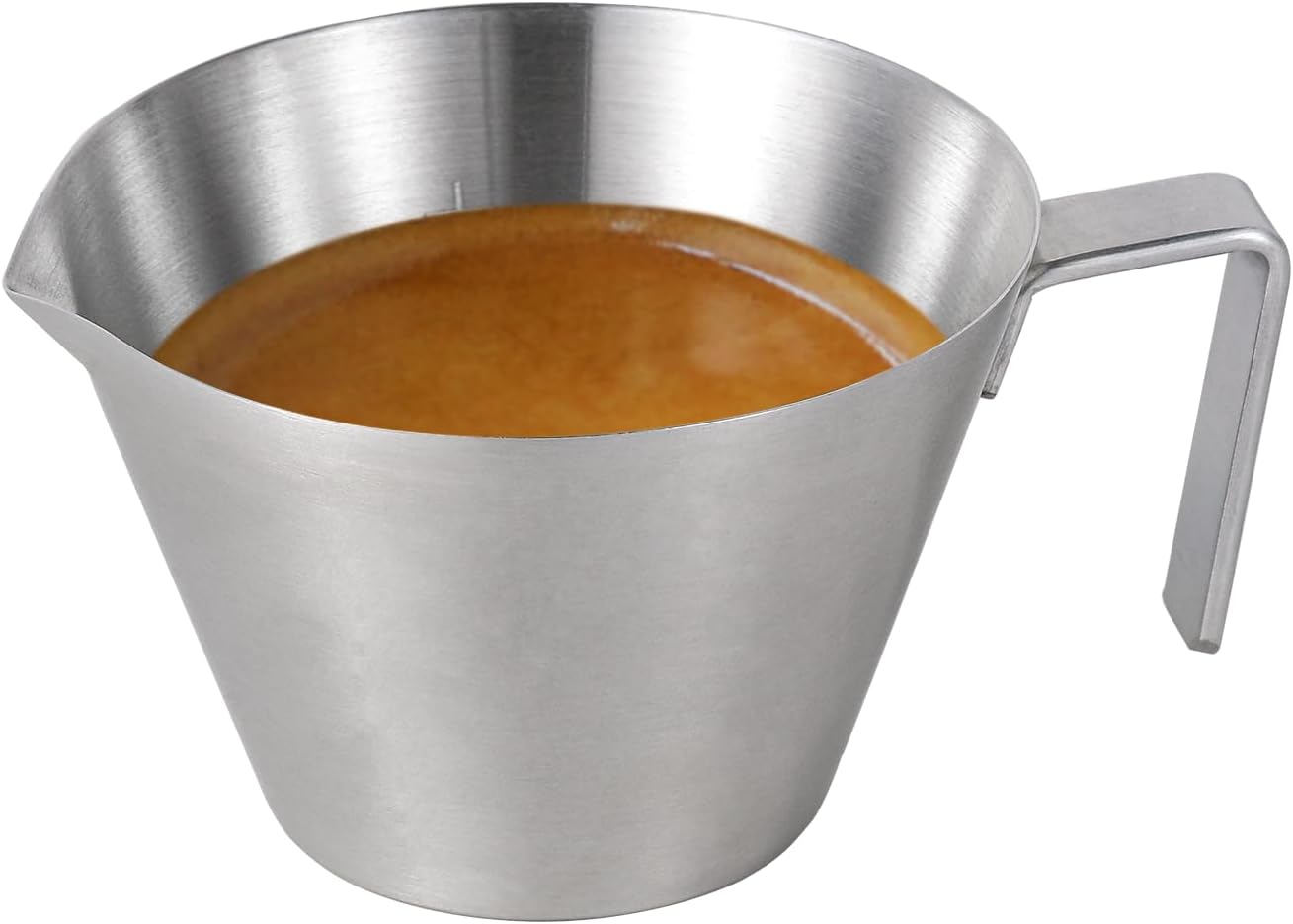 Taza medidora acero inox 2oz para café expreso y salsa