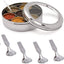Caja especias acero inox 7 contenedores transparentes