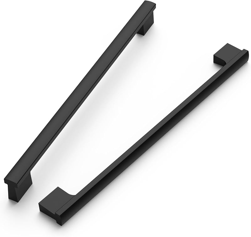10 Tiradores Gabinete Negro Mate 9" para Cocina