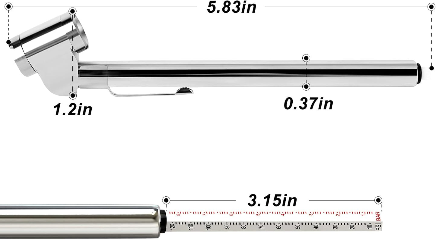 10 Manómetros Neumáticos Doble Cabezal 10-120psi