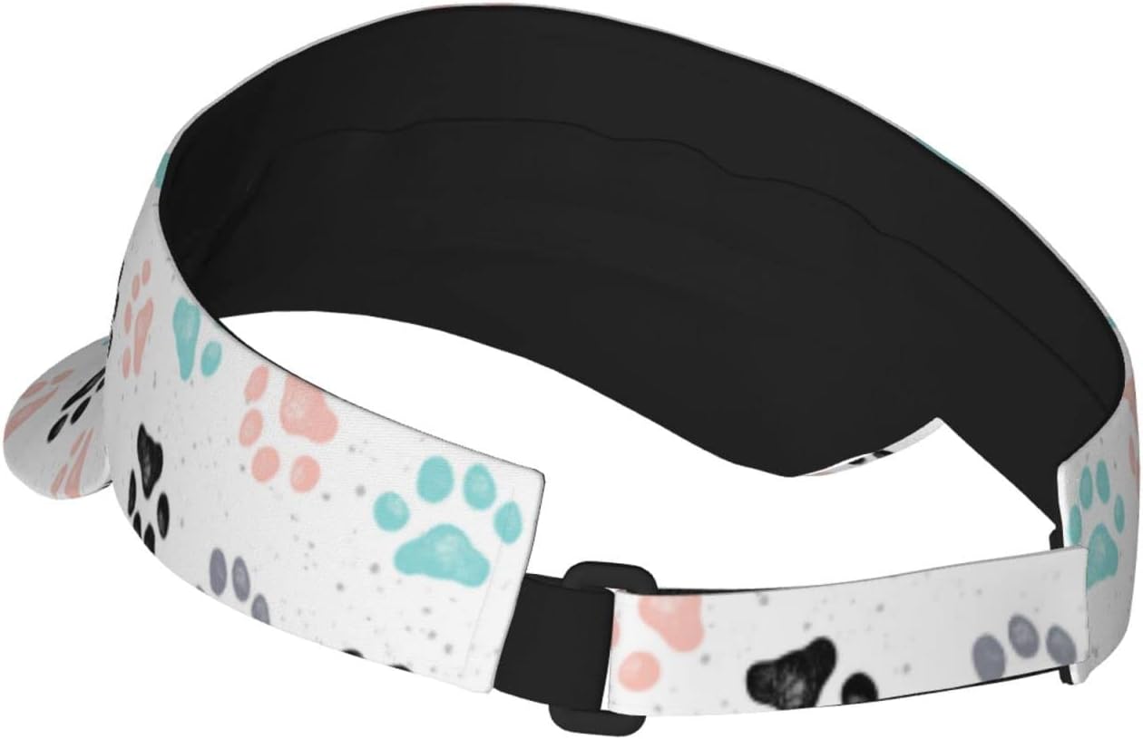 Sombrero visera estampado patas perro ajustable deportivo