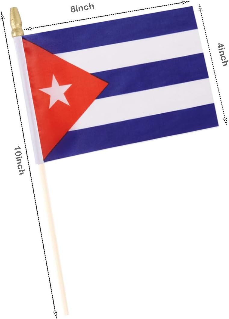 Banderas cubanas 4x6" pack 12