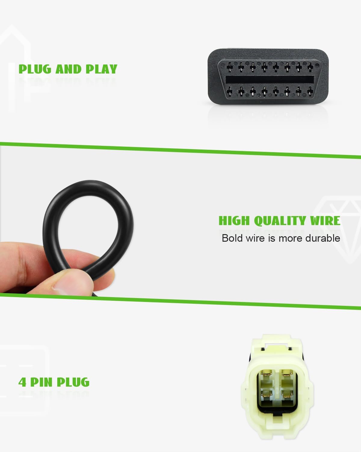 Cable diagnóstico OBD2 motocicleta Kawasaki Z250 Z650 Z1000