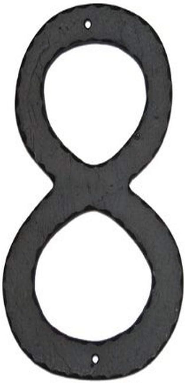 Número de casa texturado 10pulg Negro